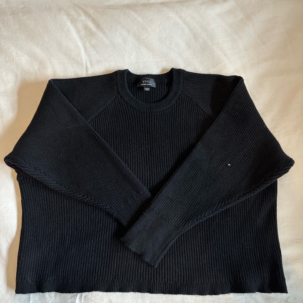 Vici Collection Black Crop Sweater